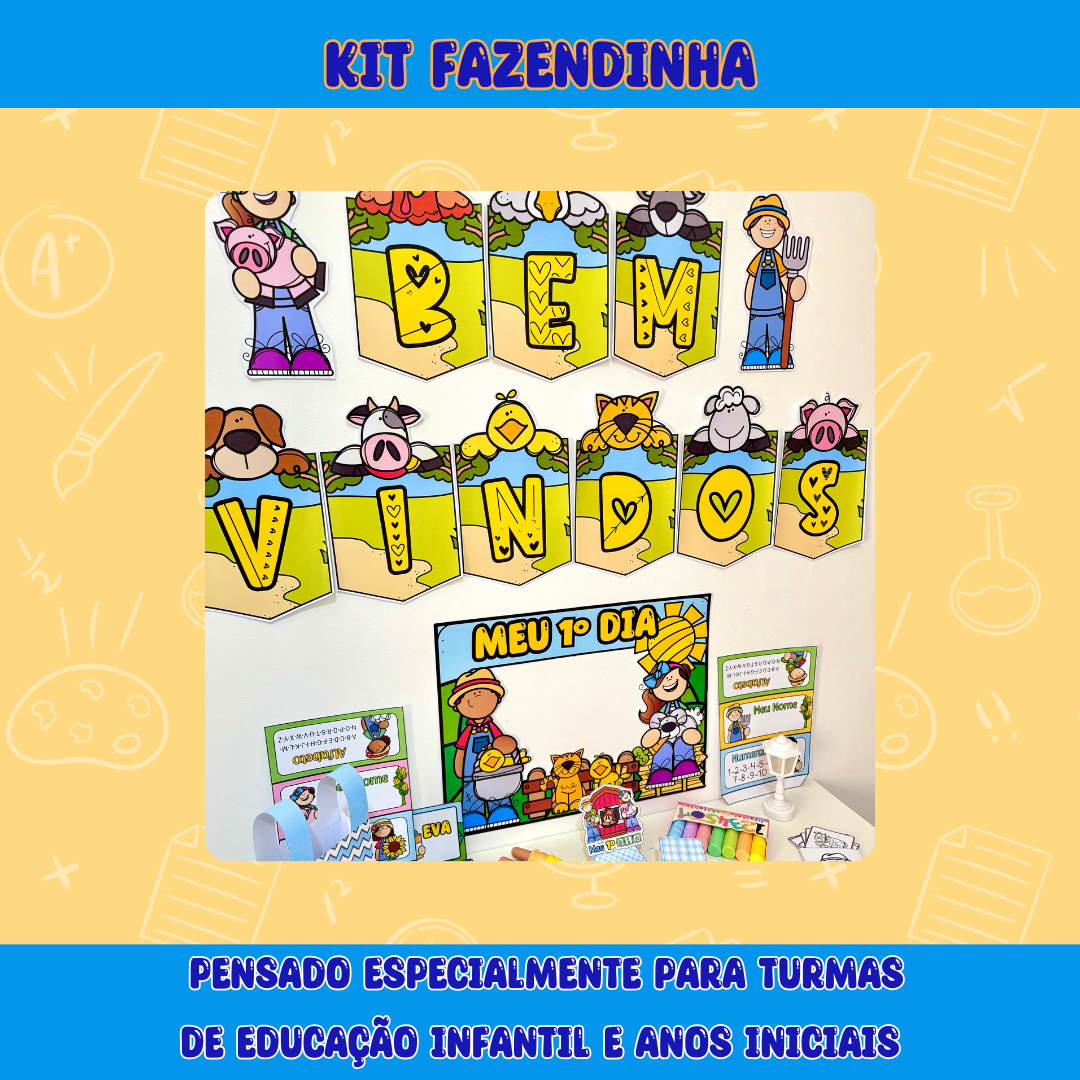 Kit Ornamentação de sala Fazendinha