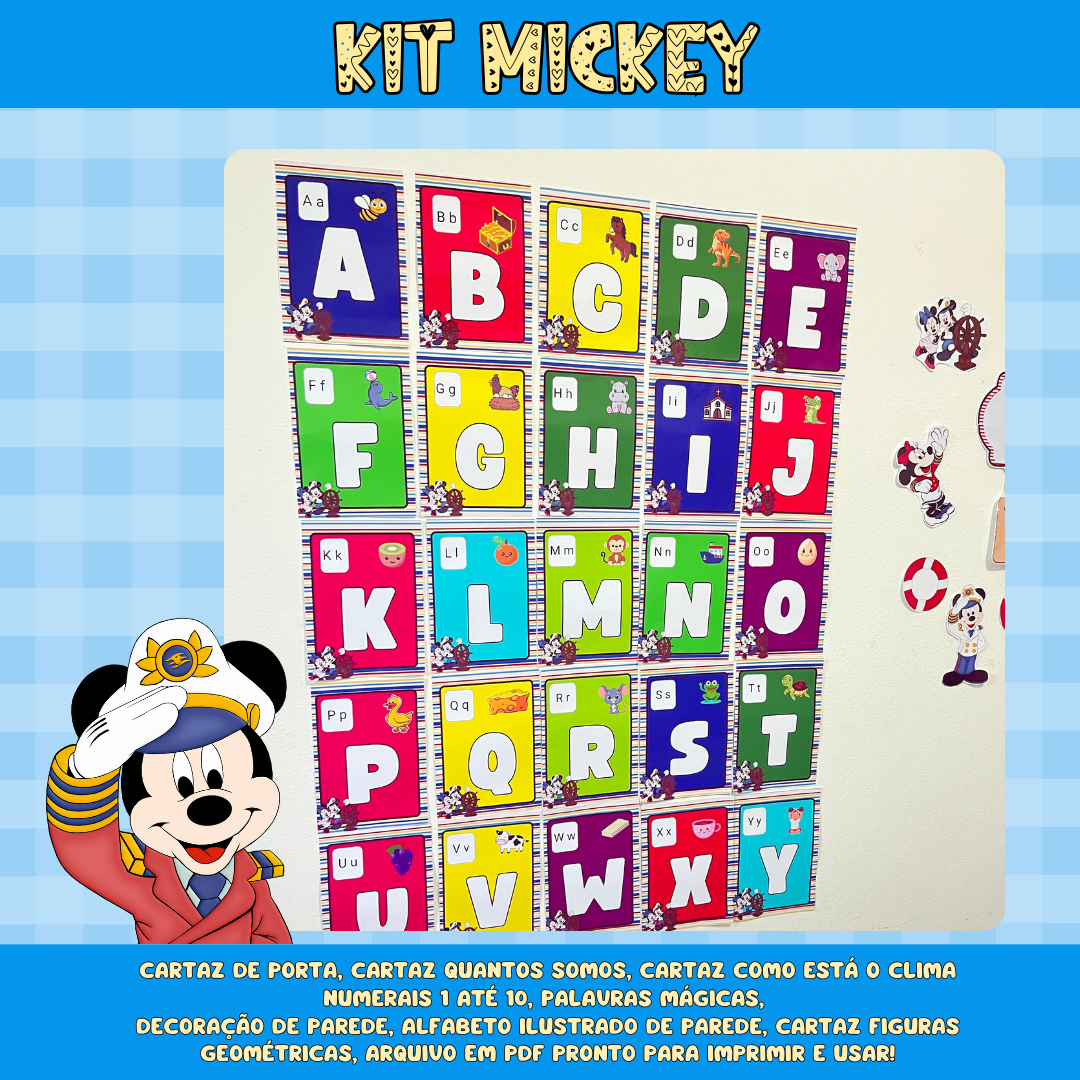 kit ornamentação de sala Mickey