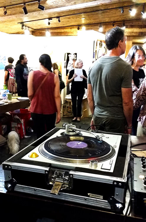 It was a full house at Cactus Gallery with work by numerous artists including Joe Alvarez and Susan Amorde. (Photo credit Patrick Quinn)