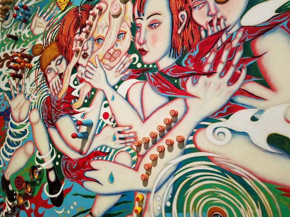 Bibi Davidson. The Girl in the Red Dress at Los Angeles Art Association/Gallery825. Photo credit Kristine Schomaker