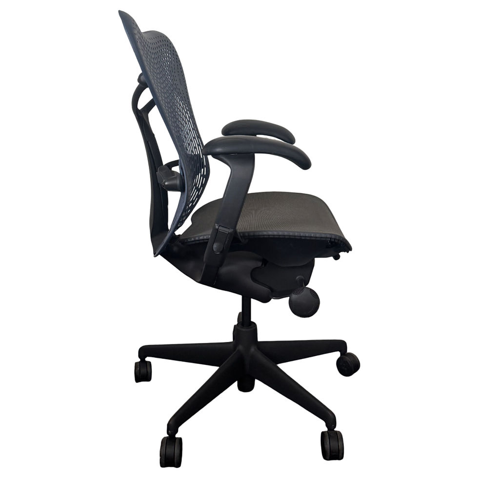 Thumbnail: Herman Miller Mirra High-Back Ergonomic Task Chair (Dark Blue/Gray)