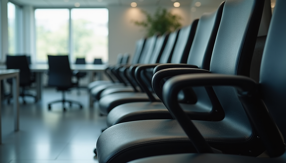 Black ergonomic chairs