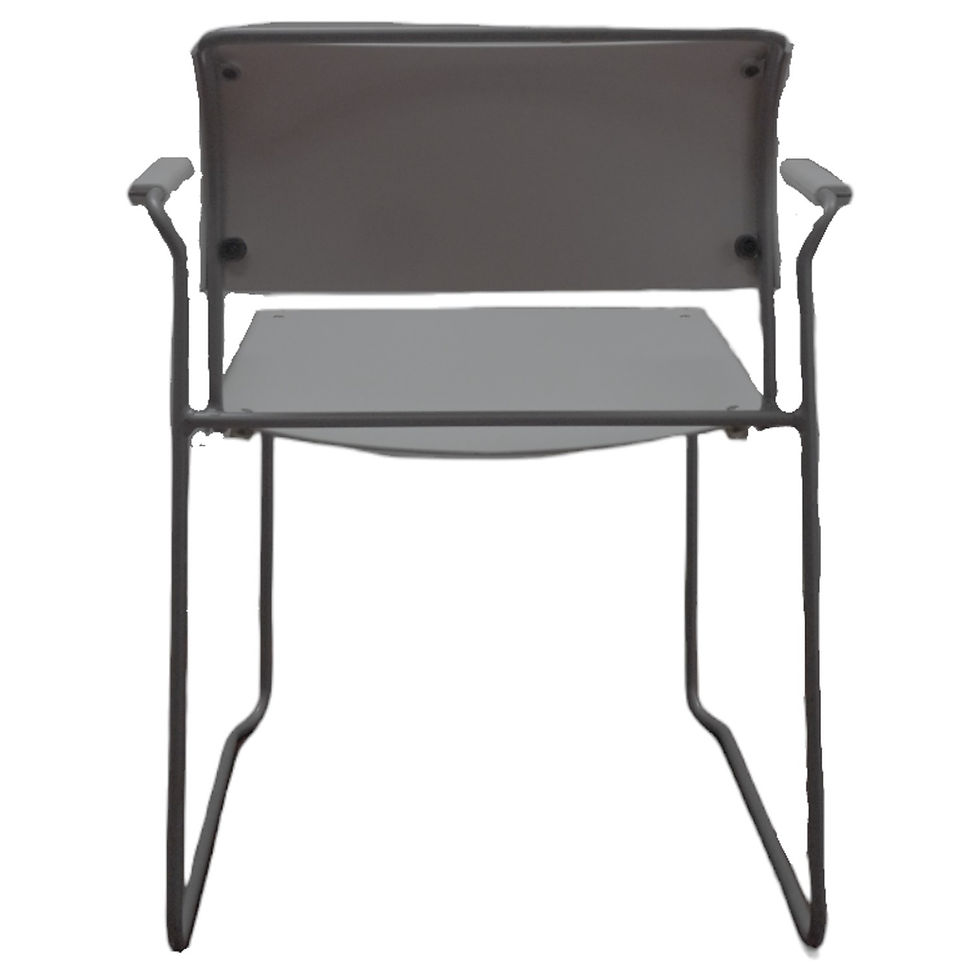 Thumbnail: Harter Sling Mid-Back Sled Base Stack Chair (White)