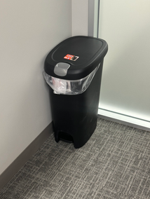 trash can in an office