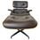 Thumbnail: Eames-Style Lounge Chair + Ottoman Set (Brown Leather/Palisander)