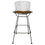 Thumbnail: Bertoia Modern/Classic Armless Stool (Orange/Polished Chrome)