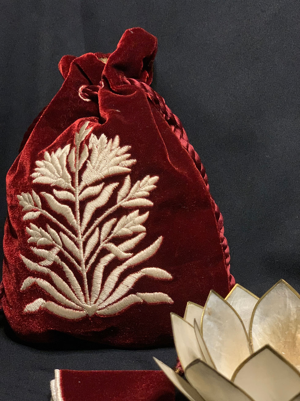 Thumbnail: Maroon Velvet Potli