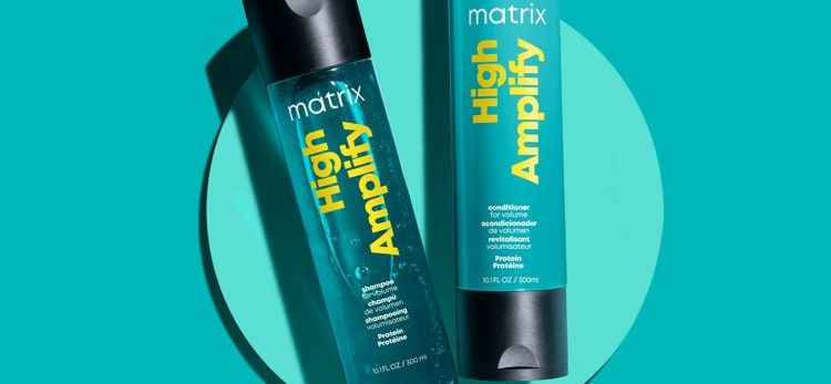 Matrix High Amplify products for voluminous hair."