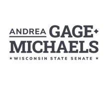 Andrea Gage-Michaels for Wisconsin State Senate campaign logo
