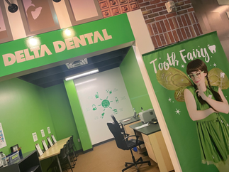 view of mock Delta Dental clinic