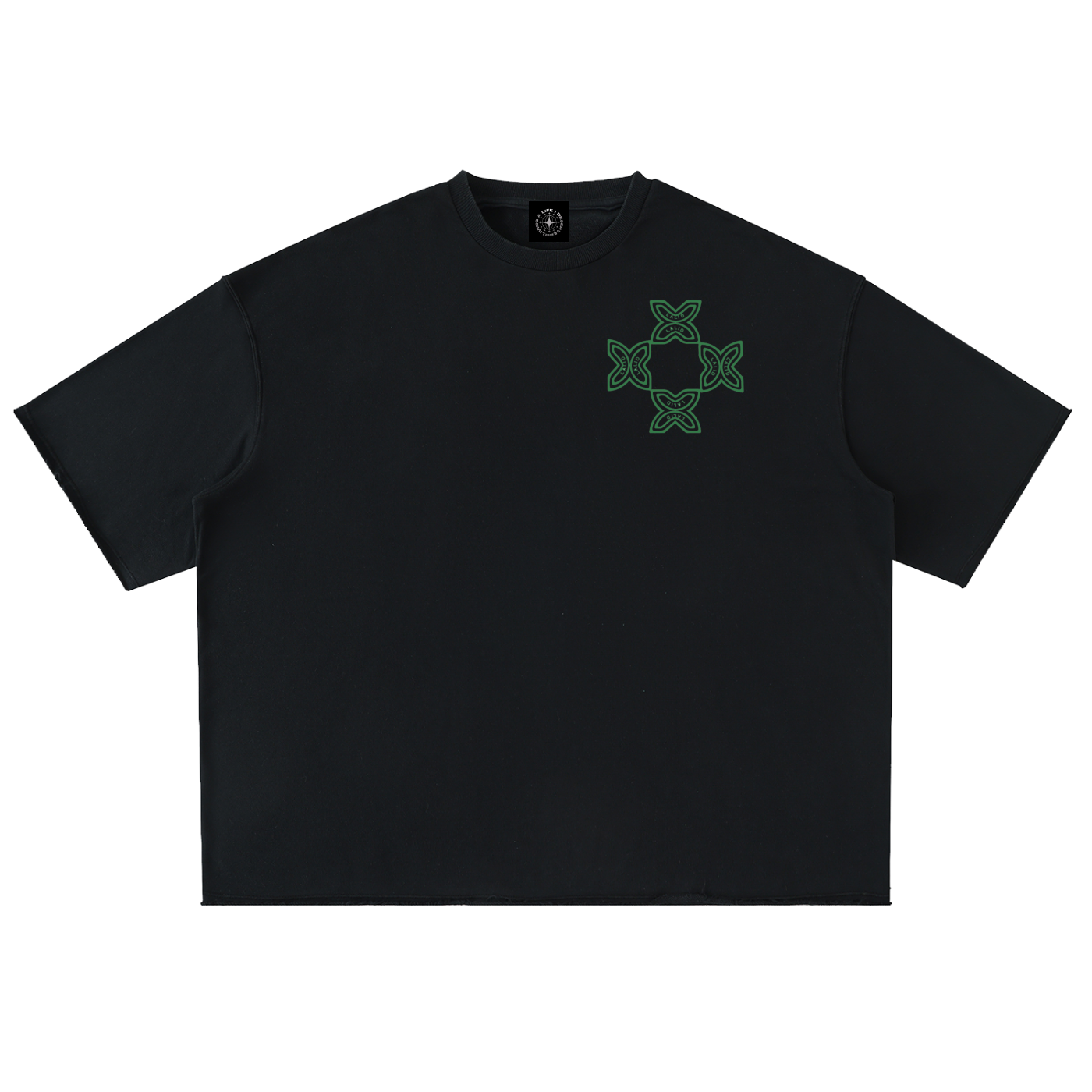 Washed Rolled Hem Half Sleeve T-Shirt