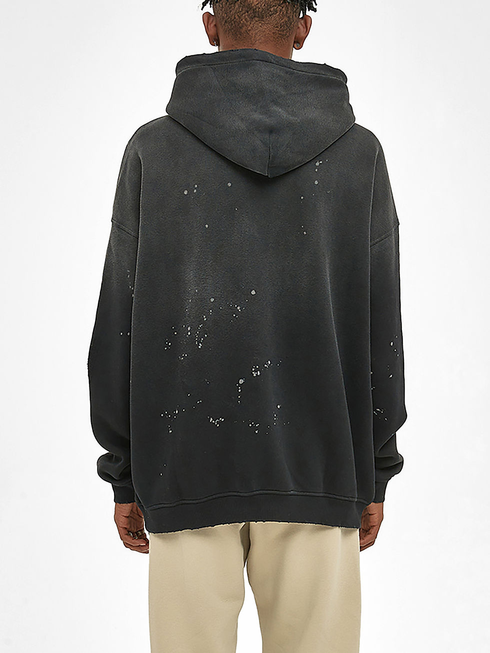 Thumbnail: Vintage Washed Frayed Fleece Hoodie