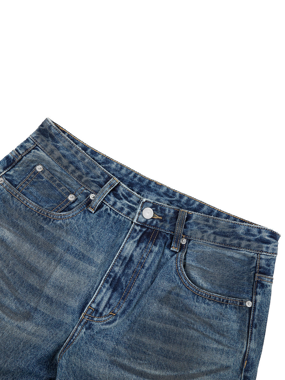 Thumbnail: Vintage Wash Baggy Denim Jeans