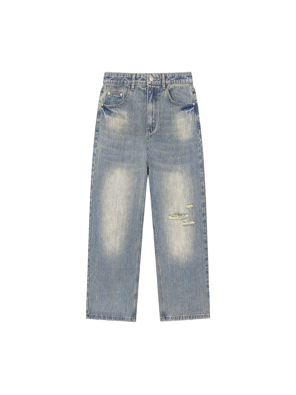 Thumbnail: Vintage Wash Distressed Denim Jeans