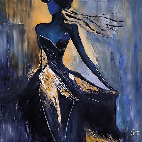 Élégancia del Fuego Peinture figurative de l'artiste Jean Pierre Mignan peintre à Perpignan