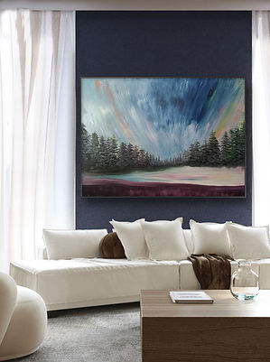 CHANTS BOREALES huiles sur toile