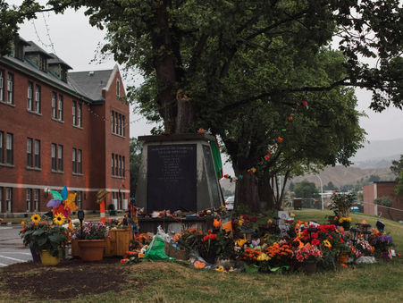 Memorial for the children whose remains were discovered near the Kamloops Indian Residential School