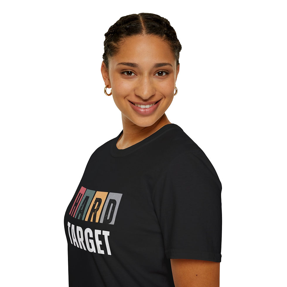 Thumbnail: Hard Target Unisex T-Shirt - Perfect for Motivational Gifts, and Everyday Wear