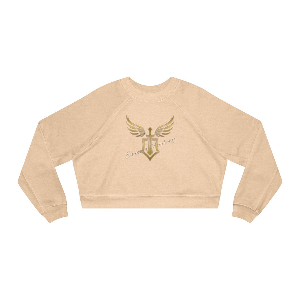 Thumbnail: Empower Academy's Women's Cropped Fleece Pullover - Stylish Sweater