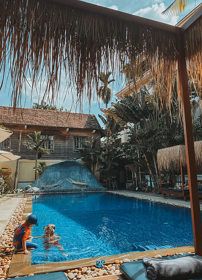 Swimming pool at Babel Guesthouse Siem Reap