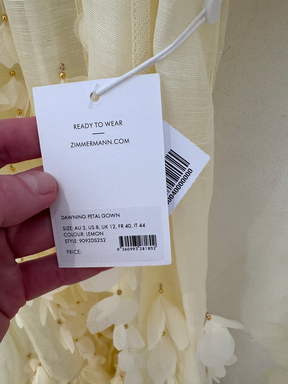Thumbnail: ZIMMERMANN Dawning Petal Silk Linen Gown, Lemon, 9092DS252