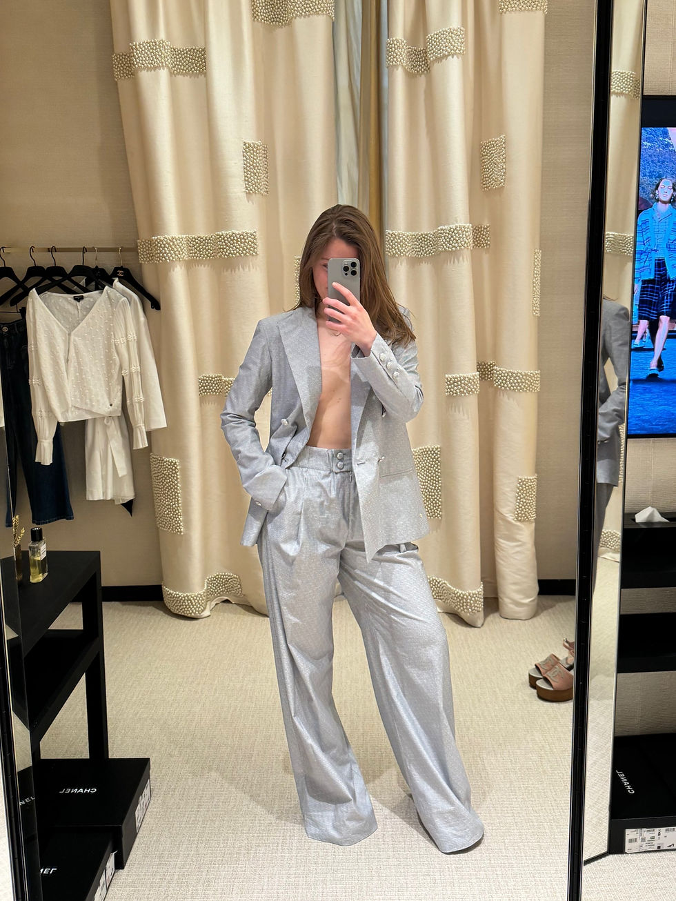 Thumbnail: CHANEL Cotton Jacket in Blue & White