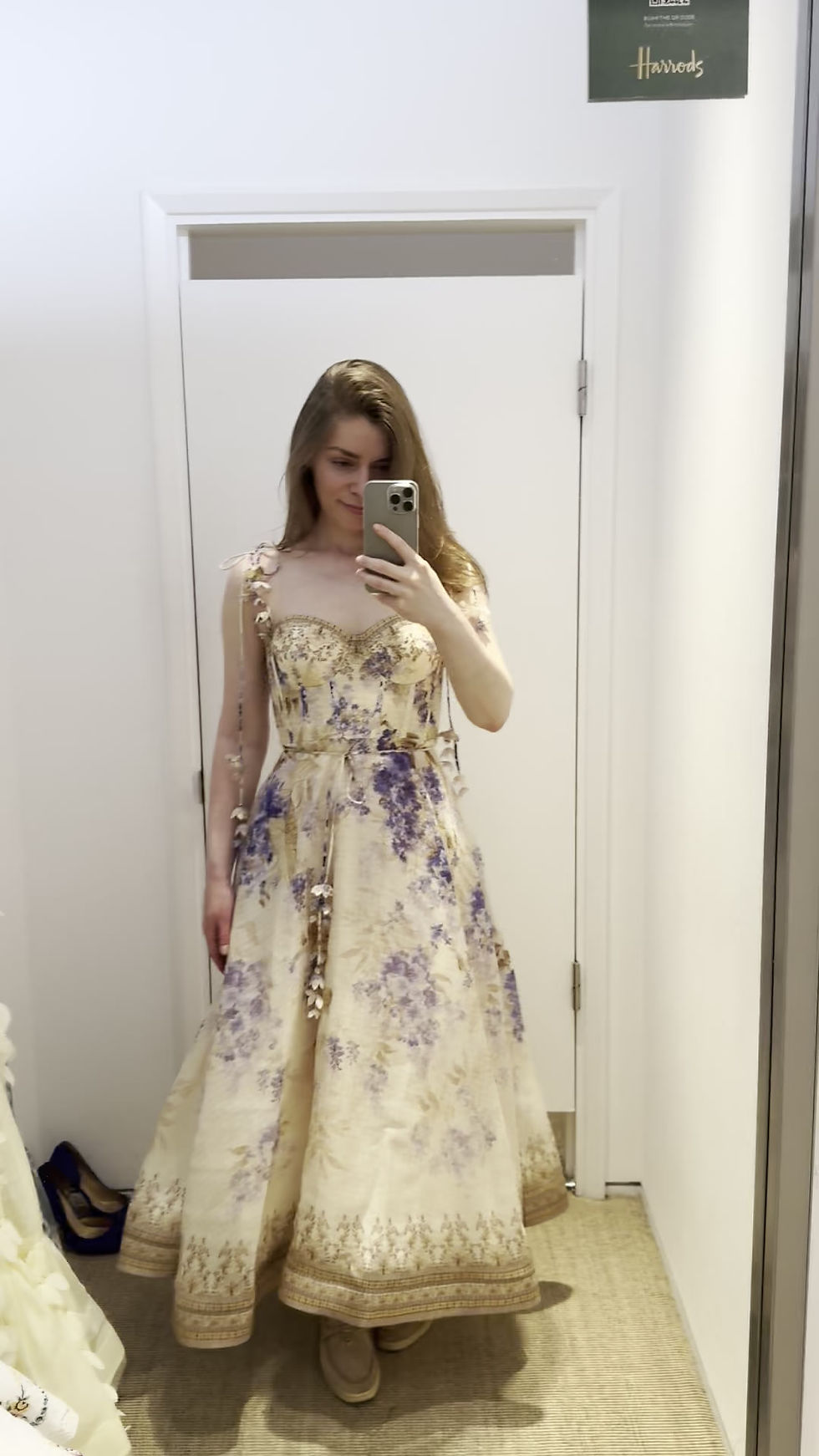 Thumbnail: ZIMMERMANN Dawning Picnic Silk Linen Midi Dress, Lilac Floral, 3885DS252