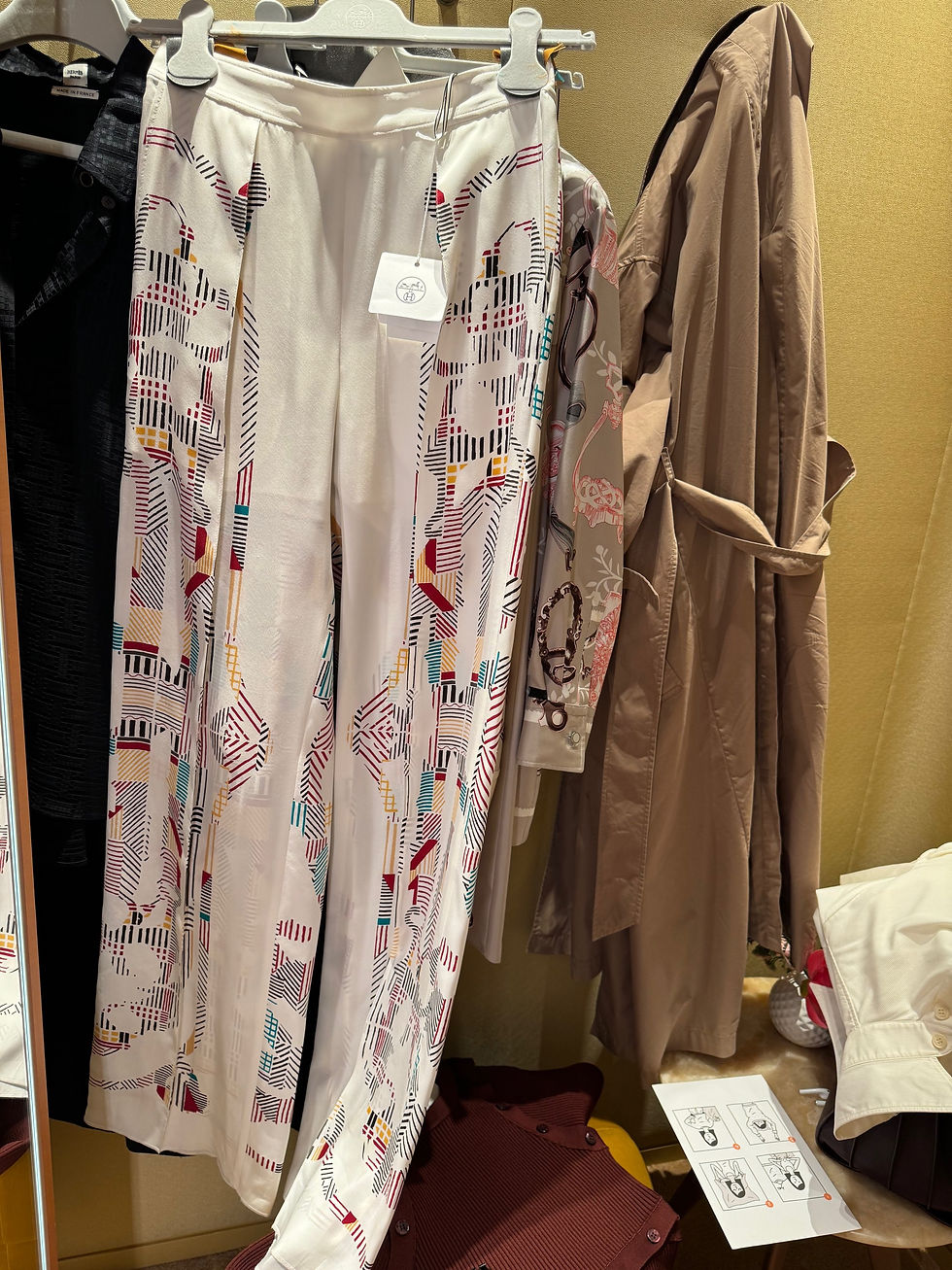 Thumbnail: HERMÈS "Cavalcadour Morning" Silk Twill Pajama Pants