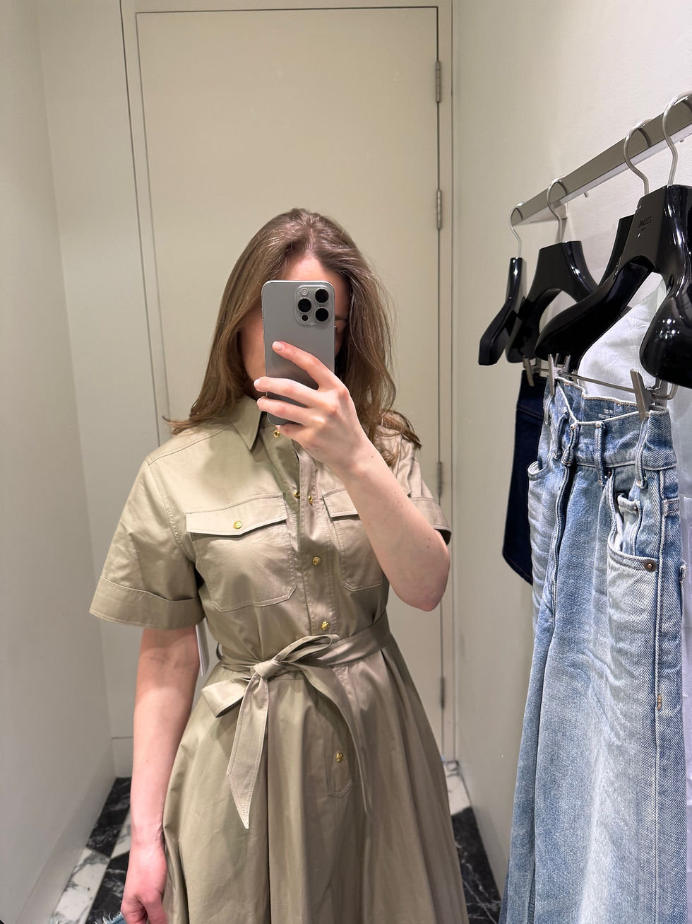 Thumbnail: Celine Saharienne Dress in Lightweight Gabardine