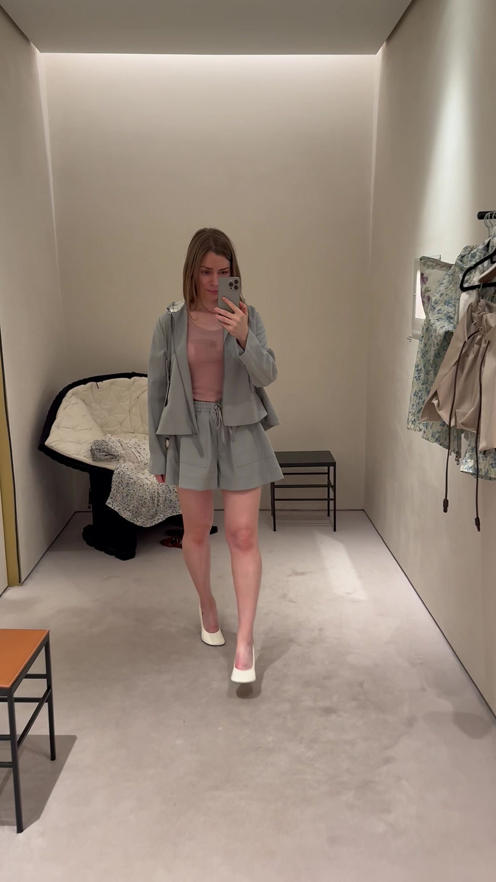 Thumbnail: LOEWE Compact Cotton Twill Hooded Jacket, Light Grey