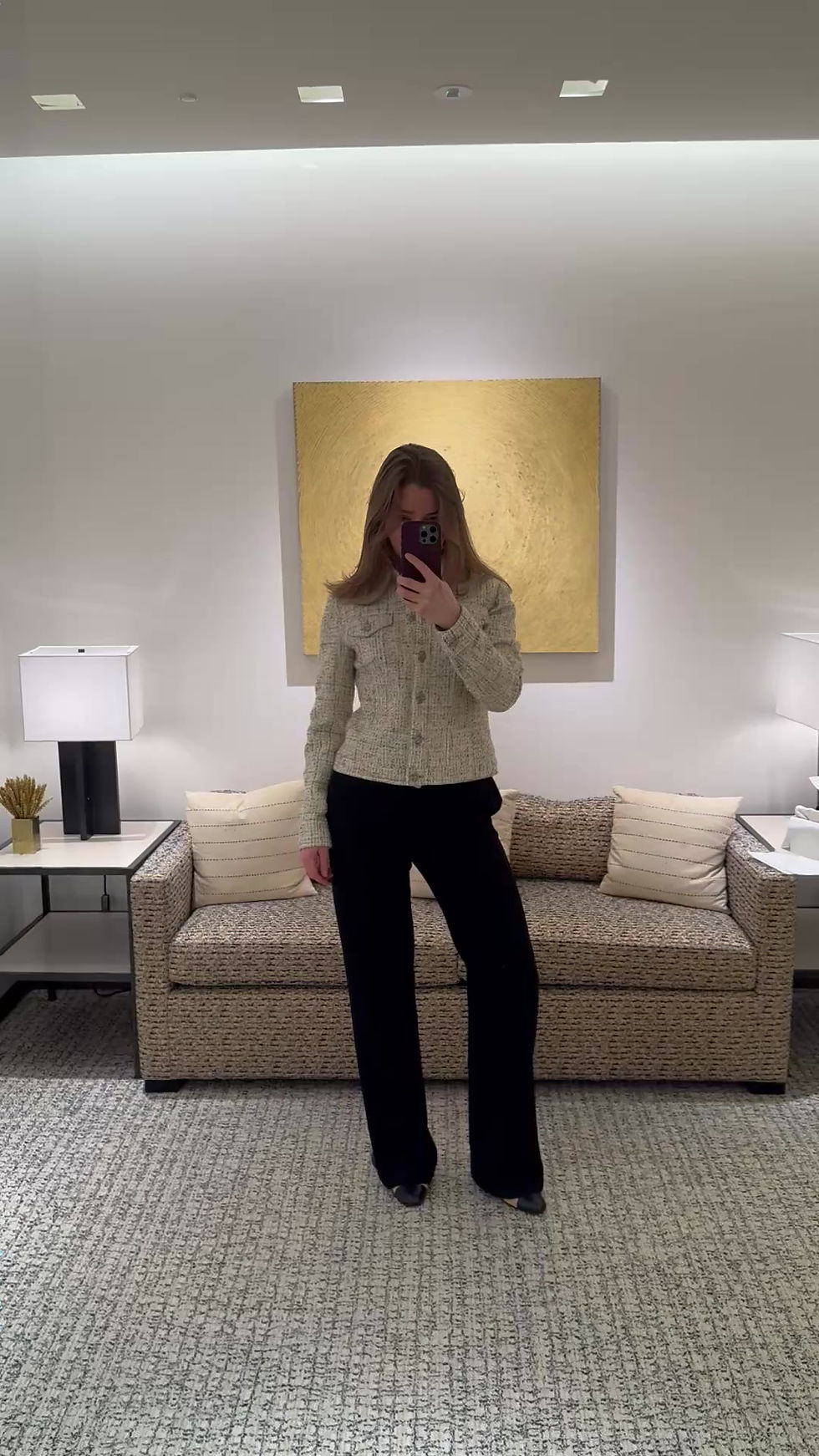 Thumbnail: CHANEL Cotton & Wool Tweed Jacket, Ecru & Multicolour Green