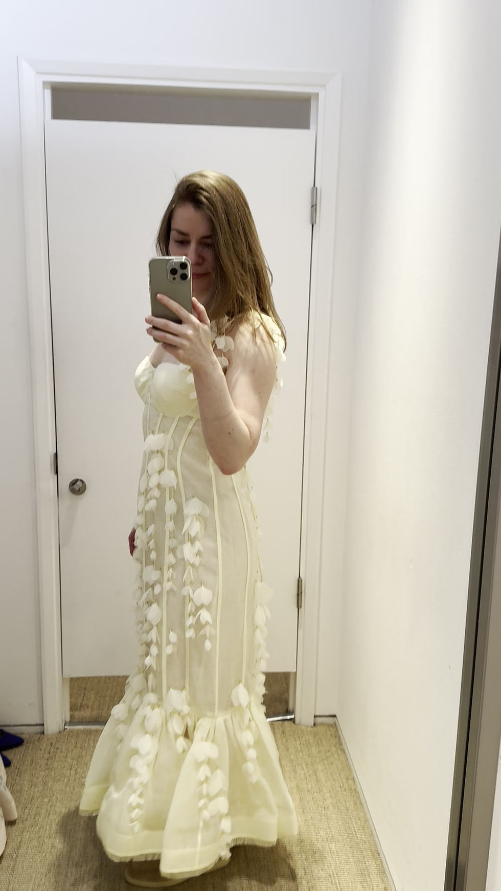 Thumbnail: ZIMMERMANN Dawning Petal Silk Linen Gown, Lemon, 9092DS252