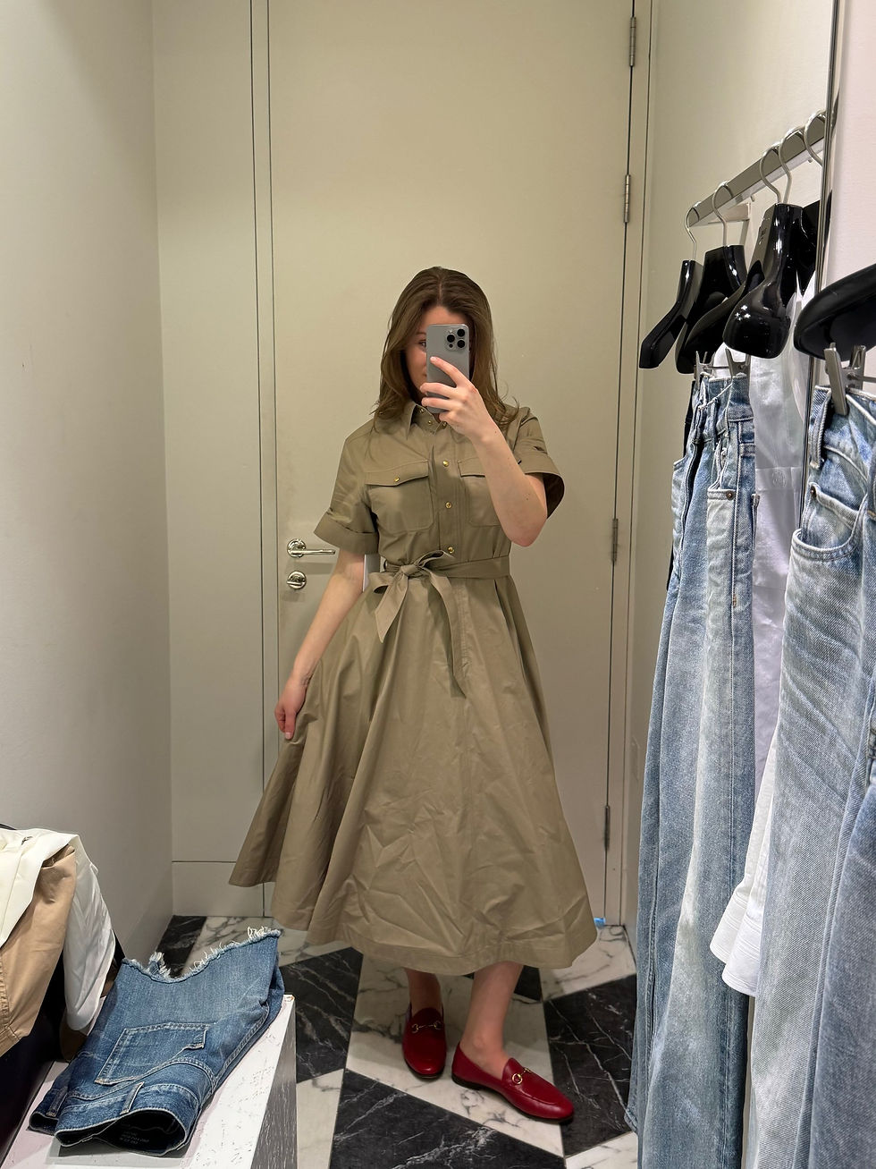 Celine Saharienne Dress in Lightweight Gabardine