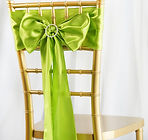 Satin Chair Sash Sage Green
