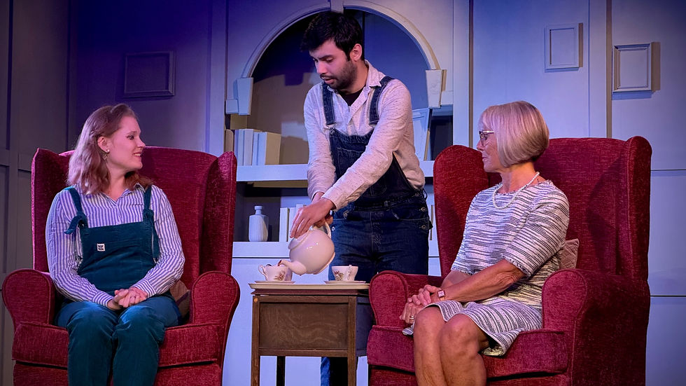 Jo Locke-Wheaton (Linda), Jason Riley (Robert), Kate Hill (Delores). Photo by Mark Smithers.