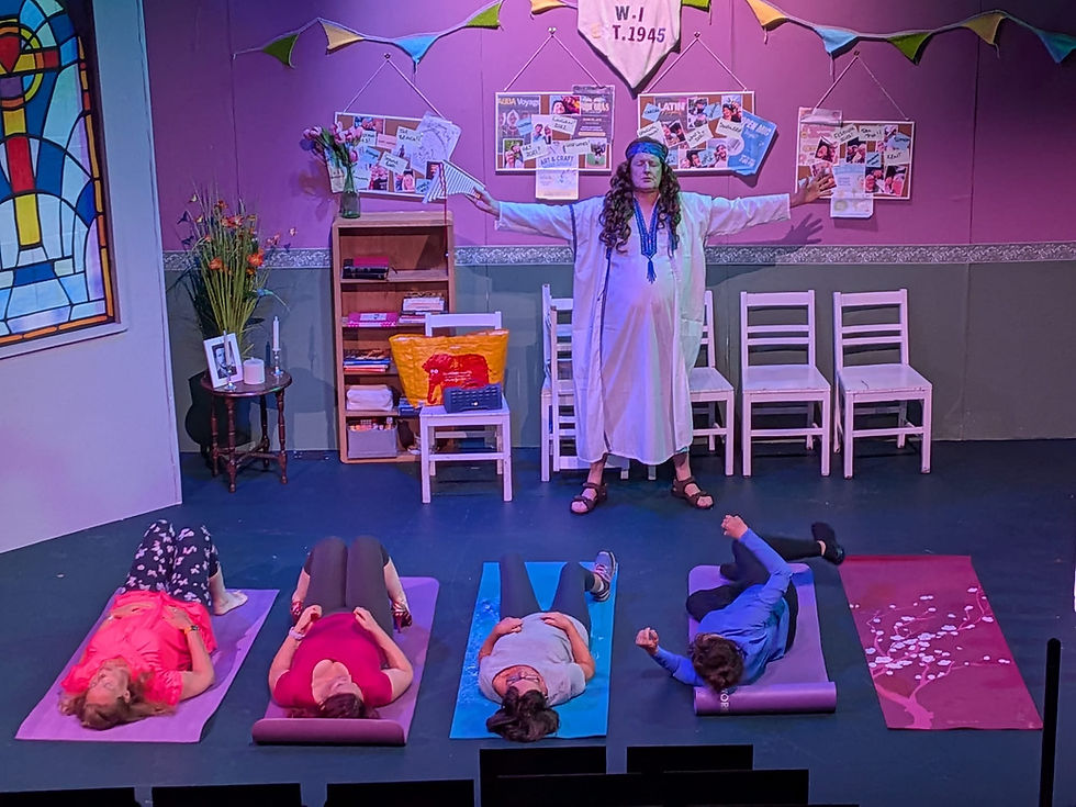 Nick Milton, Jane Ormsby, Eloise Essig, Fiona Robson and Lynne Neale. Photo credit Phoenix Players.