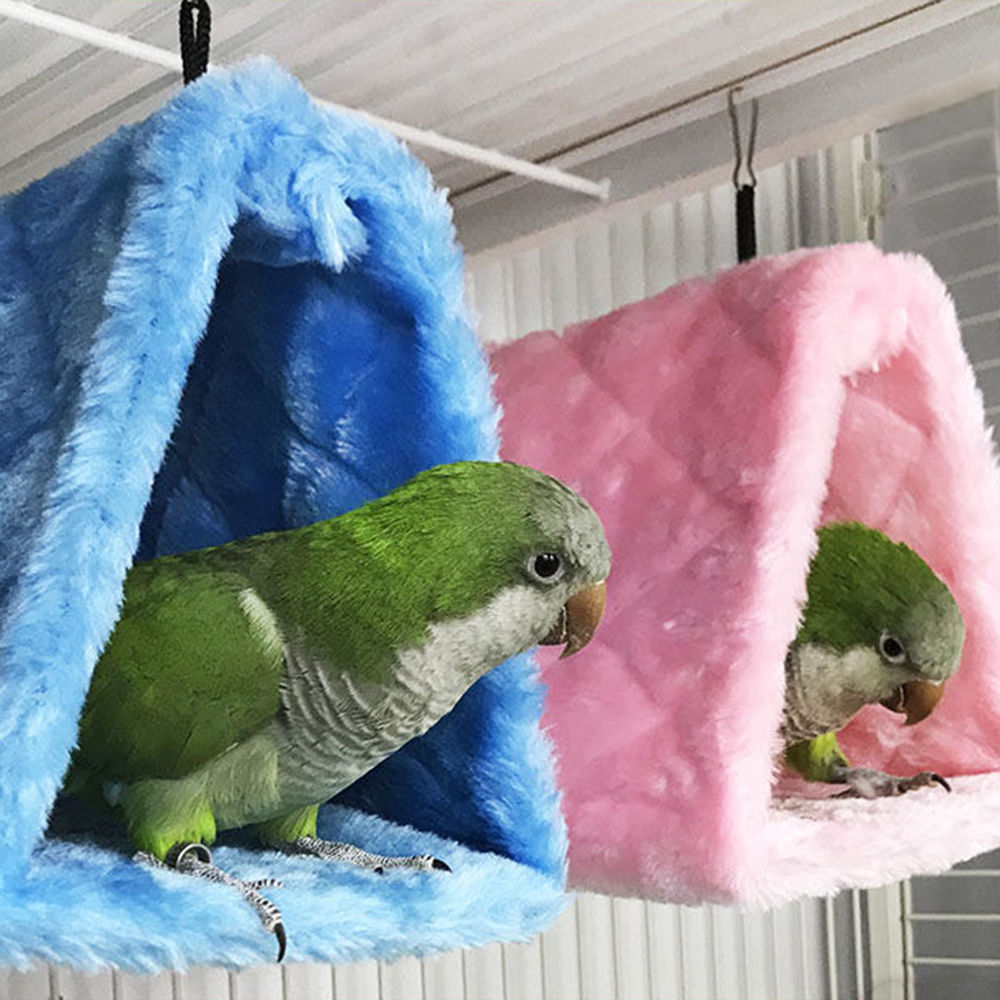 Parrot Triangle Hammock - Pure Color Parrot Parrotlet Winter Warmth Cotton Nest