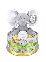 One tier unisex baby gift in elephant theme