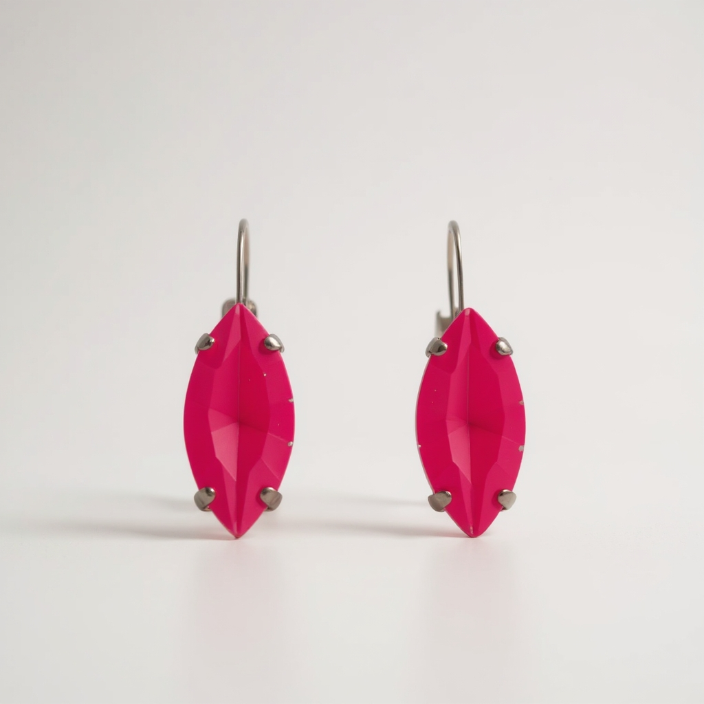Neon pink earrings 