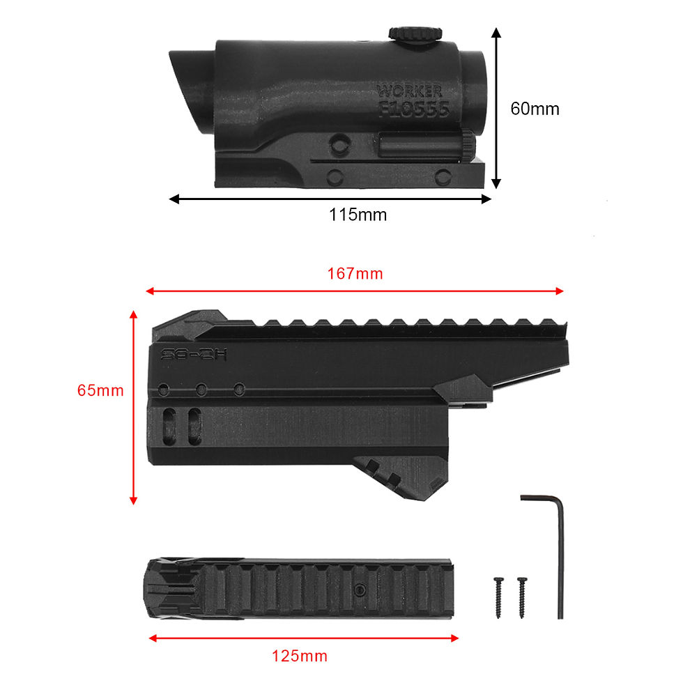 Thumbnail: MaLiang 3D Handgun Barrel Rail Scope Kit for Nerf HammerShot