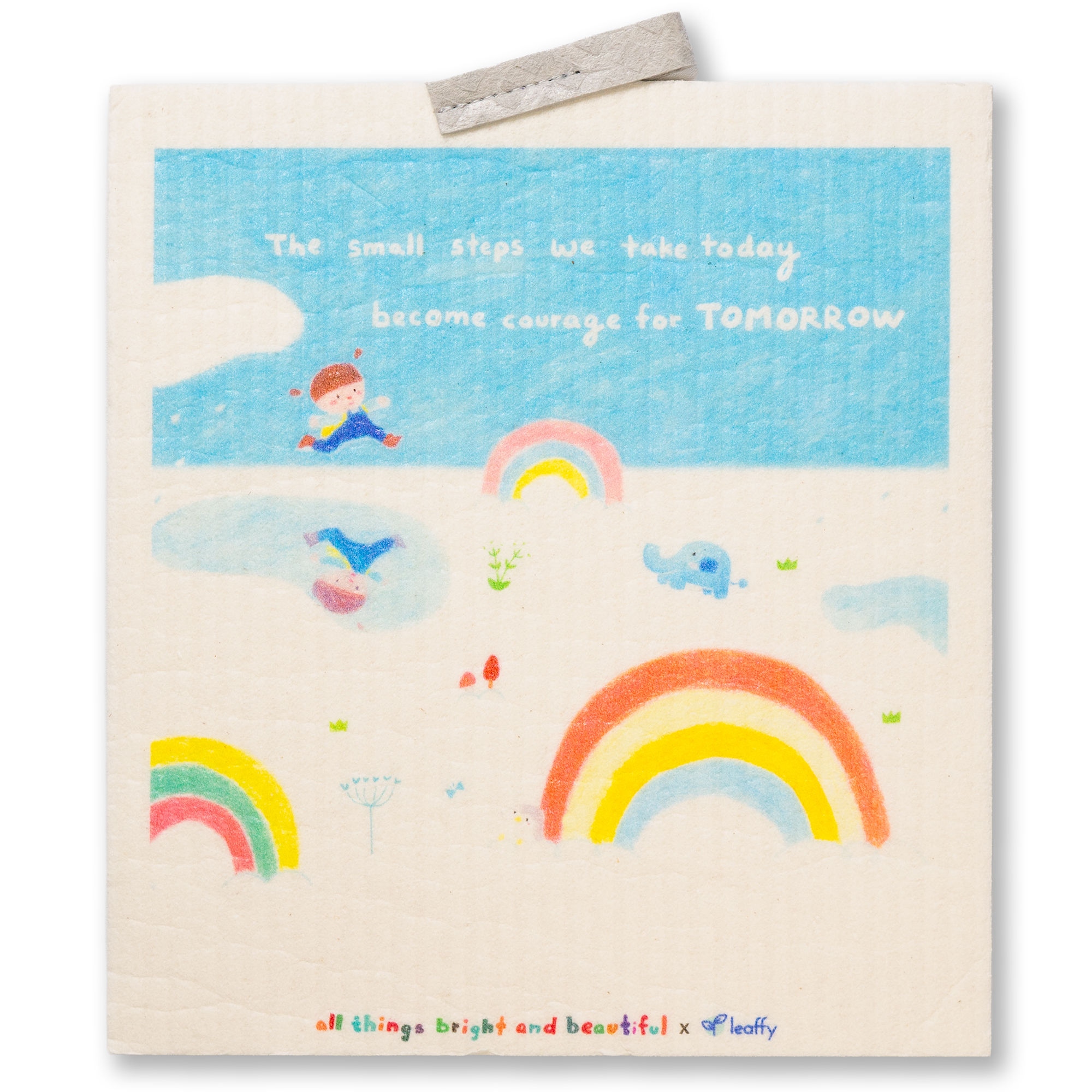 All Things Bright and Beautiful #In my heart Courage DishCloth