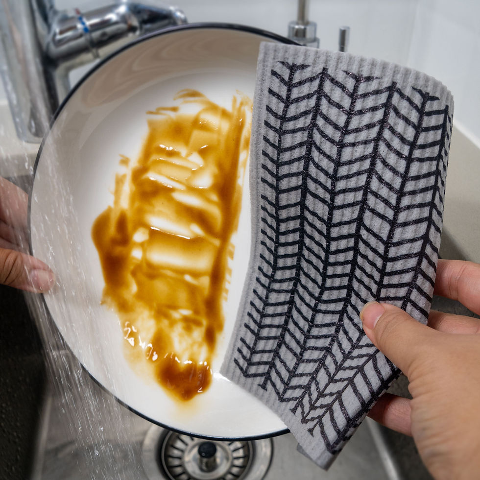 Thumbnail: Minimalist Neutral Gray Cellulose Sponge Cloth (Bamboo)
