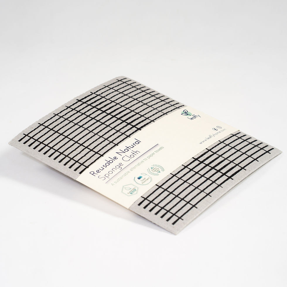 Thumbnail: Minimalist Neutral Gray Cellulose Sponge Cloth (Mesh)