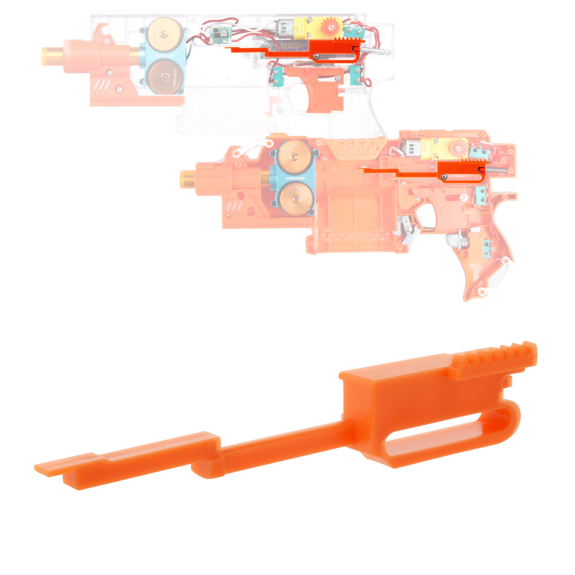 Worker Hybrid Pusher Rod for Nerf Stryfe Swordfish
