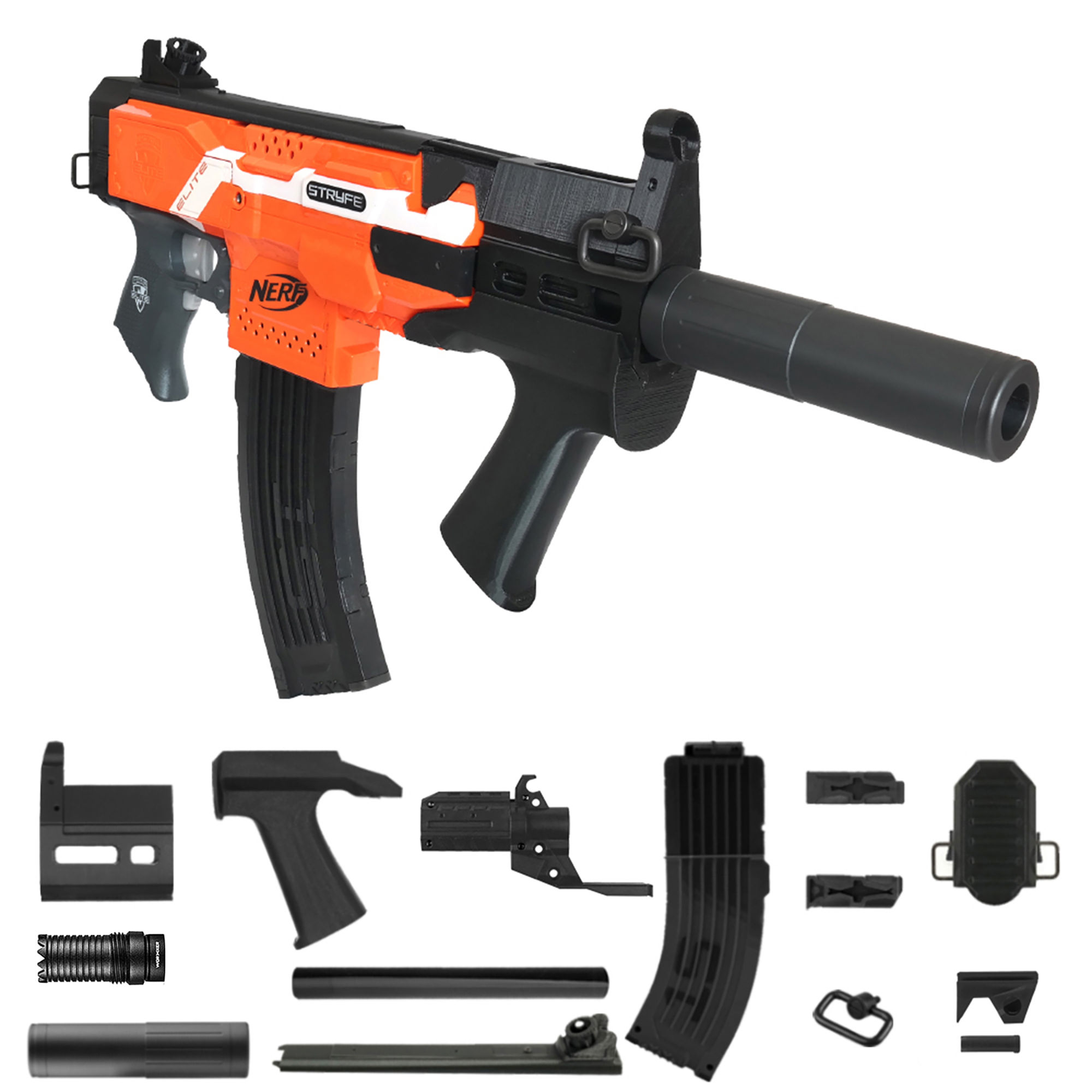 Worker JSSAP SMG Kit for Nerf Stryfe