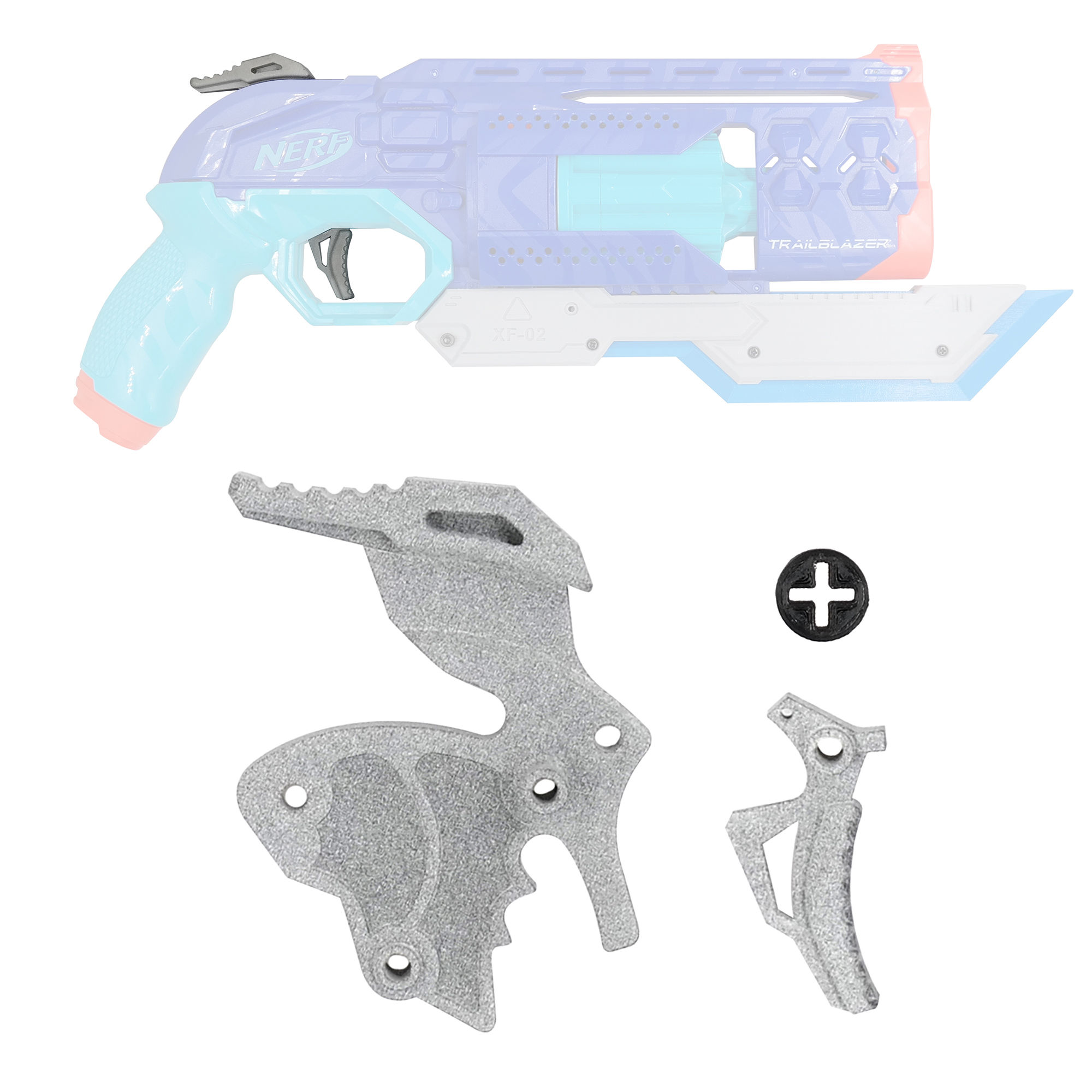 AKBM Extended Hammer Trigger Kit for Nerf Trailblazer