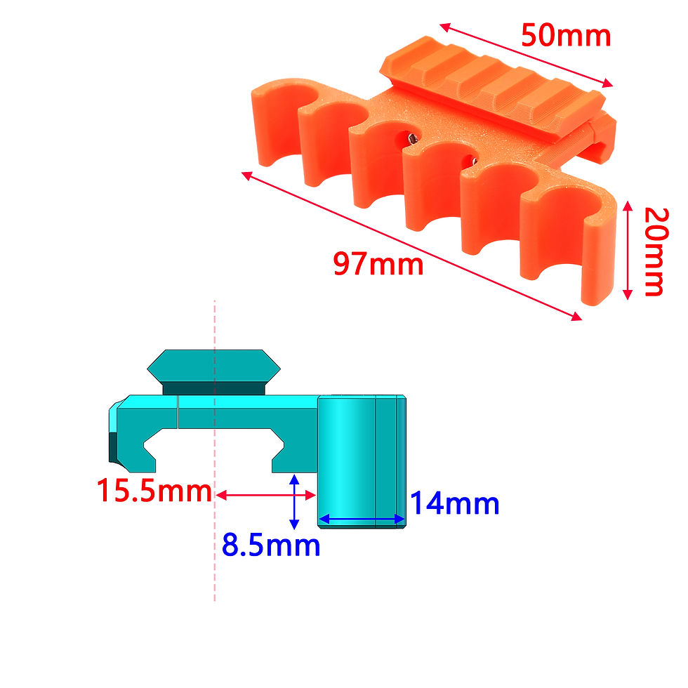 Thumbnail: AKBM Darts Holder Top Rail for C330 Blaster