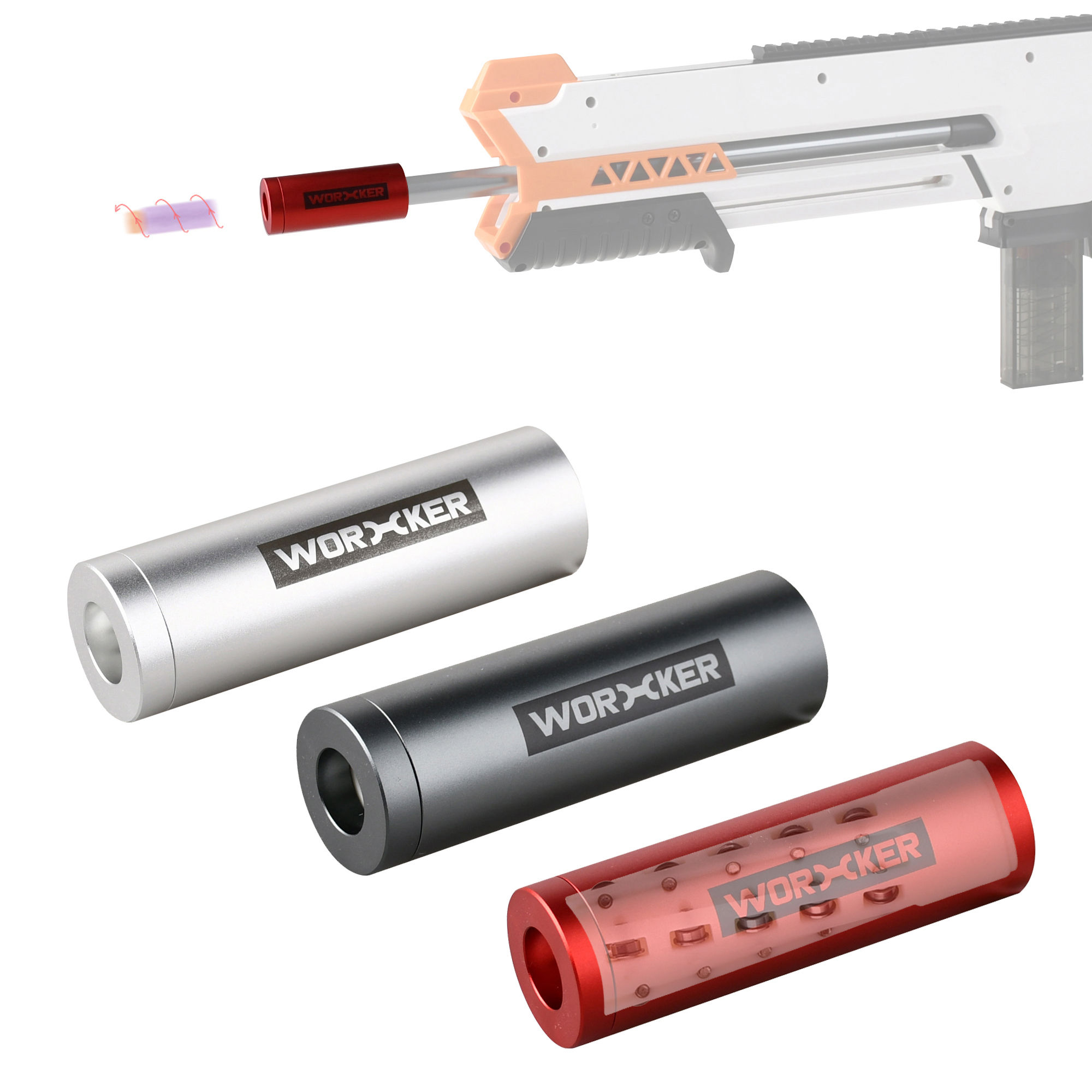 Worker MOD Metal Shell 8?? 4x5 Bearing Scar Muzzle