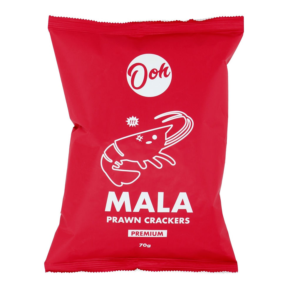 Thumbnail: Ooh Mala Snacks and Sauce Potato Chips / Cassava Chips / Green Peas / Peanuts /