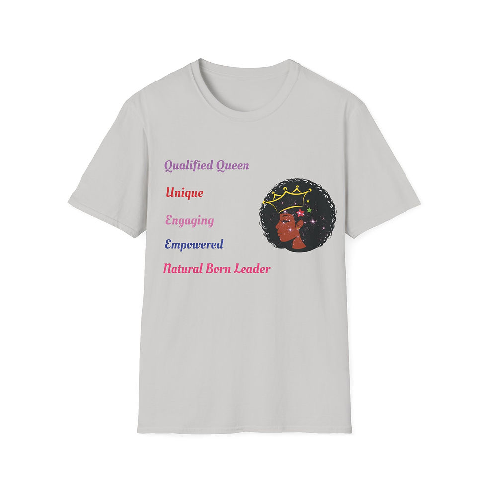 Thumbnail: Empowerment Queen Unisex Softstyle T-Shirt, Crowned Queen, Confident Women's Tee